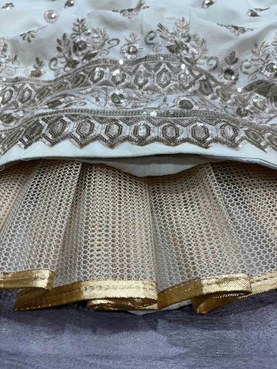 Chinon Silk Designer Traditional Embroidered Lehenga - MYLUXURY LANE ENTERPRISE